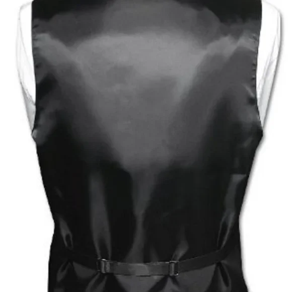 Men's Formal Wedding Prom Homecoming Tuxedo Vest Tie Hankie - Champagne Paisley - Picture 4 of 4